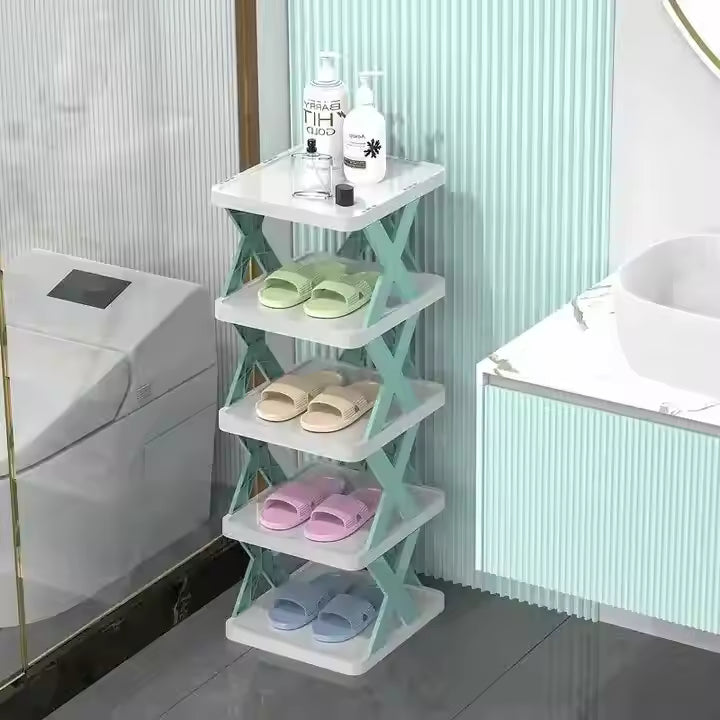 X-Shaped Shoe Rack (5-Tier)