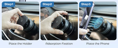 Magnetic Vacuum Car Phone Holder