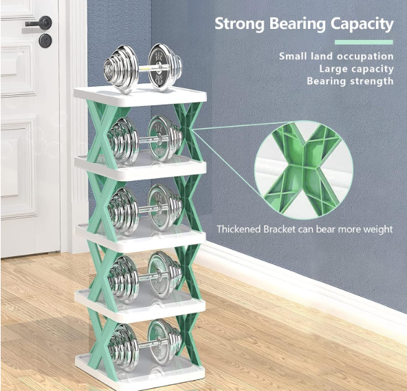 X-Shaped Shoe Rack (5-Tier)